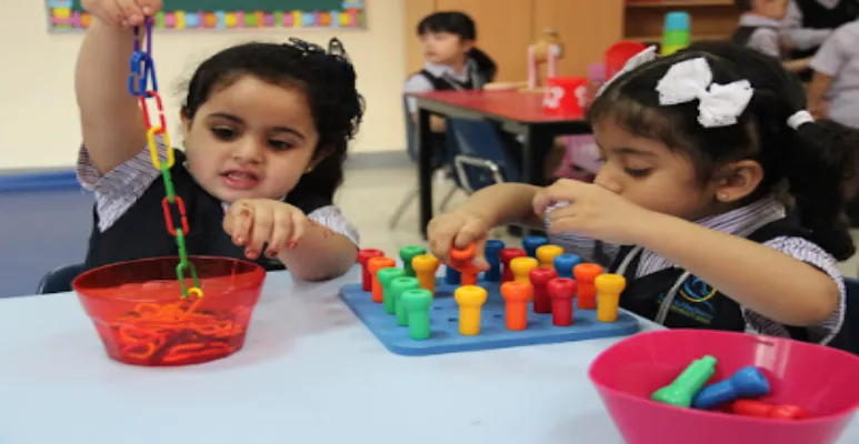 Al Bashair Private School, Abu Dhabi Kids Doing Work