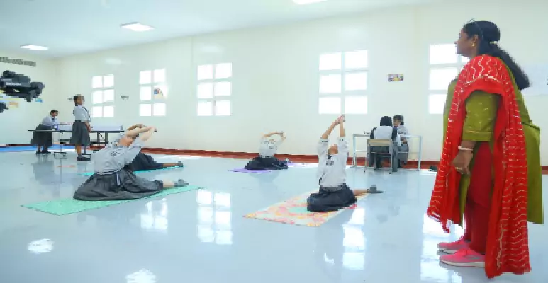 global-indian-school-ajman-yoga-class