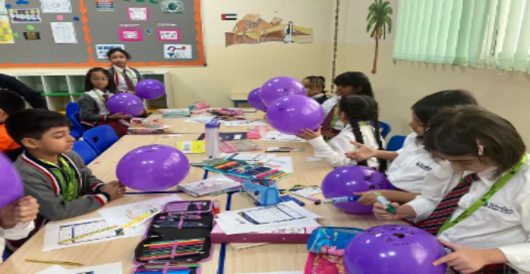 Woodlem British School Ajman Kids Doing Homework